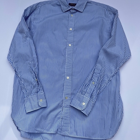Women’s Polo Ralph Lauren Blue Striped Shirt - Picture 2 of 7
